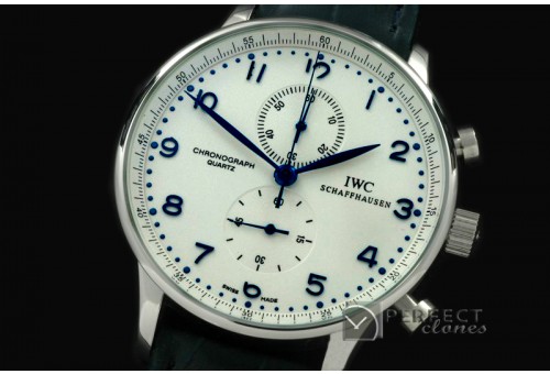 IWPG10112 Portuguese Chrono SS/LE White/Blue Jap OS20