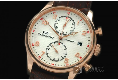 IWPG10136 Portuguese Chrono Date RG/LE White Jap OS20