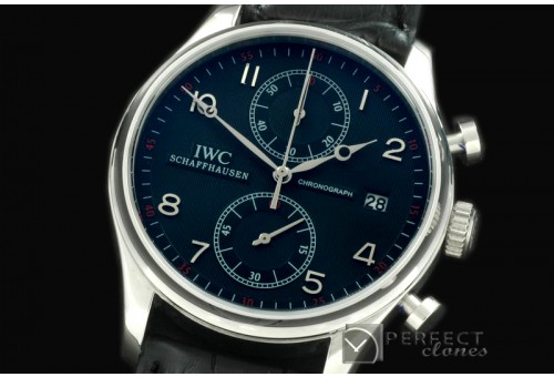 IWPG10134 Portuguese Chrono Date SS/LE Black Jap OS20