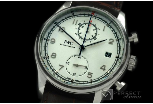 IWPG10141 Portuguese Chrono Date SS/LE White Jap OS20