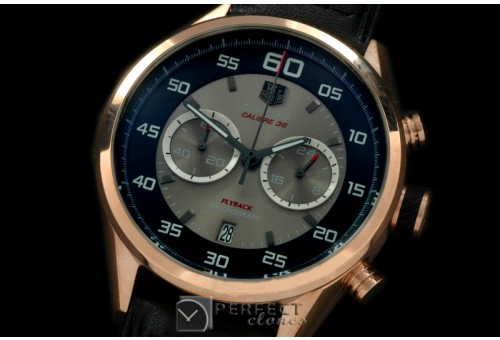 TG-50-115R Carrera 50yrs Chrono RG/RU Black/Grey Jap OS2Quartz