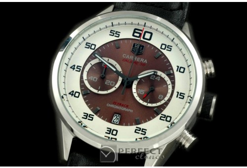 TG-50-104R Carrera 50yrs Chrono SS/RU White/Brown Jap OS2Quart