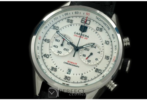 TG-50-101R Carrera 50yrs Chrono SS/RU White Jap OS2Quartz