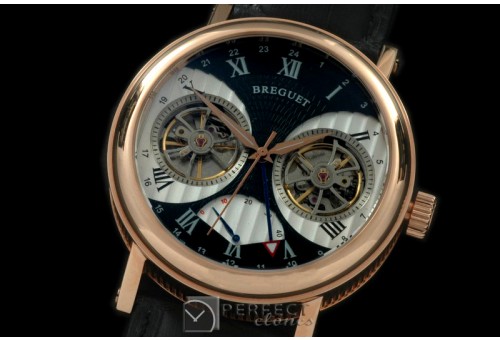 BR00049 Power Reserve/GMT Duo Tourbillon RG/LE Black Asian 2813