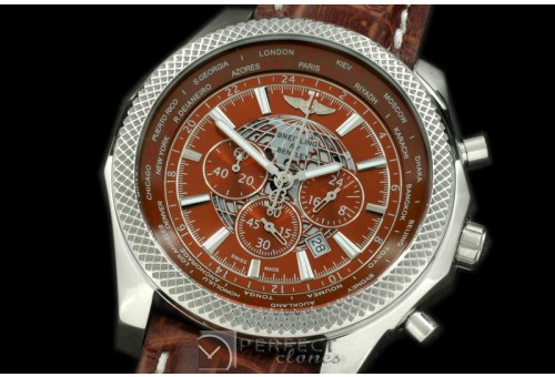 BLB06-104L Bentley Unitime Chrono SS/LE Brown Jap OS2Qtz