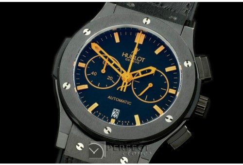 HBFSC10037 Classic Fusion Chrono PVD/LE All Blk Ylw Jap Quartz