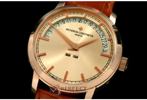 VC02209 Patrimony Perpertual Calendar RG/LE Gold Asian 2813