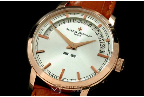 VC02206 Patrimony Perpertual Calendar RG/LE White Asian 2813