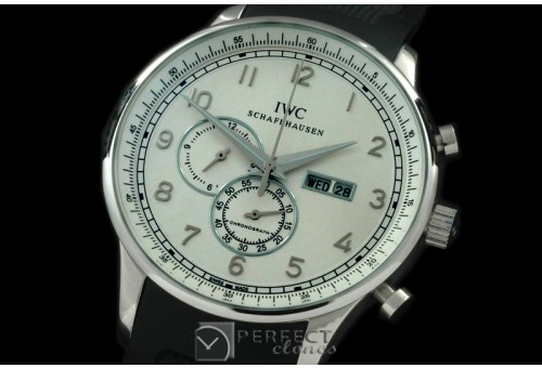 IWPG10151 Portuguese Chrono Day/Date SS/RU White Jap OS20