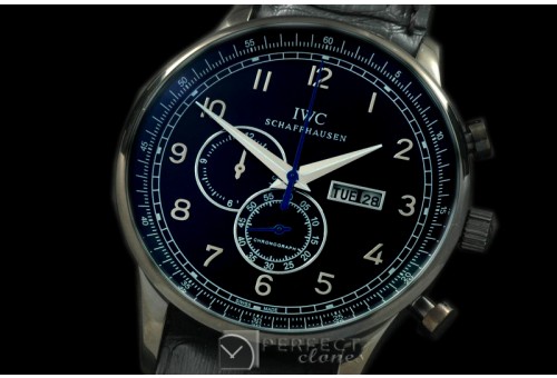 IWPG10159L Portuguese Chrono Day/Date PVD/LE Black Jap OS20