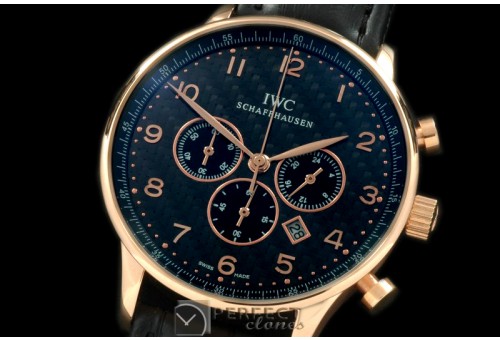IWPG20018L Portuguese Chrono RG/LE Black Jap OS20