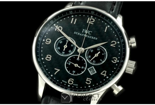 IWPG20015L Portuguese Chrono SS/LE Black Jap OS20