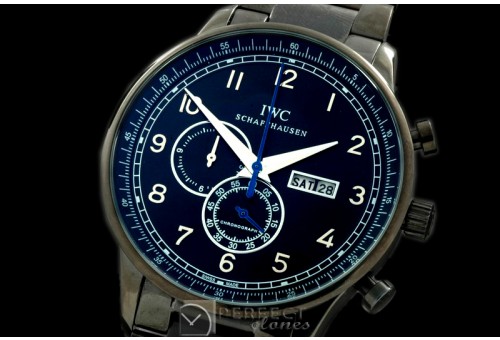 IWPG10159S Portuguese Chrono Day/Date PVD/PVD Black Jap OS20