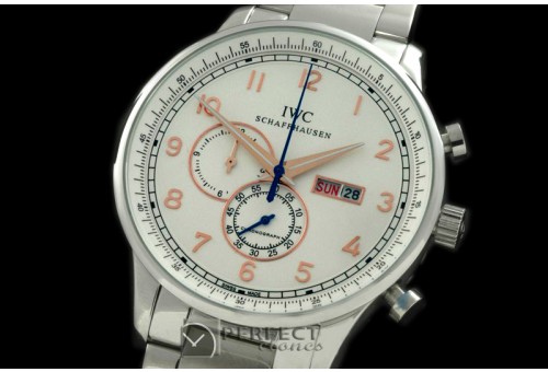 IWPG10153S Portuguese Chrono Day/Date SS/SS White/Gold Jap OS20