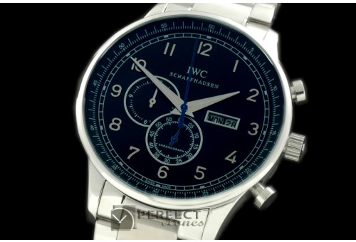 IWPG10154S Portuguese Chrono Day/Date SS/SS Black Jap OS20