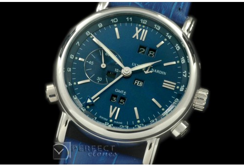 UNCLP10003 Perpetual Calender SS/LE Blue Asian 2813 23J