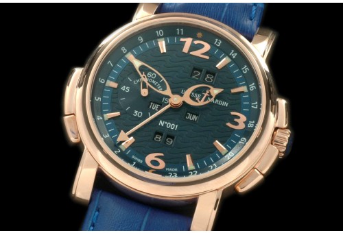 UNCLP10018 Perpetual Calender RG/LE Blue Asian 2813 23J