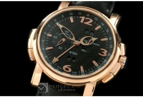 UNCLP10017 Perpetual Calender RG/LE Black Asian 2813 23J