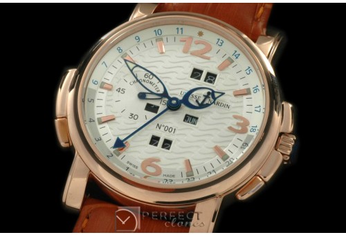 UNCLP10015 Perpetual Calender RG/LE White Asian 2813 23J