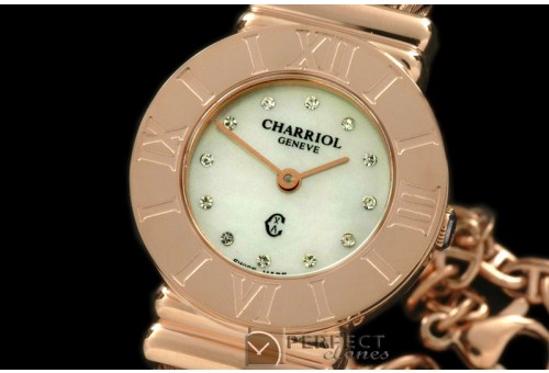 CHR10011 Ladies St Tropez RG/RG White Diam Swiss Quartz