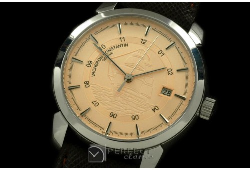 VCP10013 Patrimony SS/LE Salmon Jap Miyota 9015