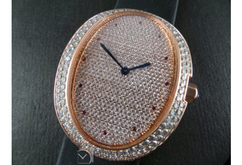 CARBG00108 Baignoire Ladies RG/ST Diam/Ruby Swiss Quartz
