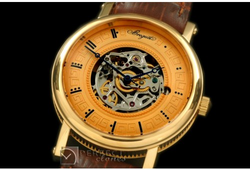 BR20018 Jubilee Skeleton Auto YG/LE Gold Sticks Asian 2824