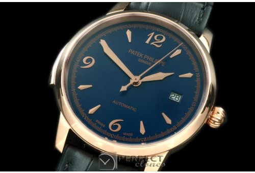PP00713 Calastrava Automatic RG/LE Blue Num Asian 2824