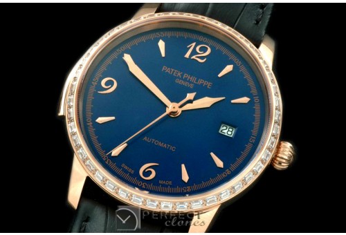 PP00713D2 Calastrava Automatic RG/LE Blue Num Asian 2824