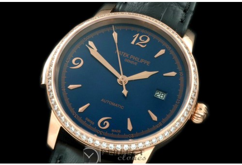 PP00713D Calastrava Automatic RG/LE Blue Num Asian 2824