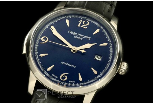PP00702 Calastrava Automatic SS/LE Black Num Asian 2824