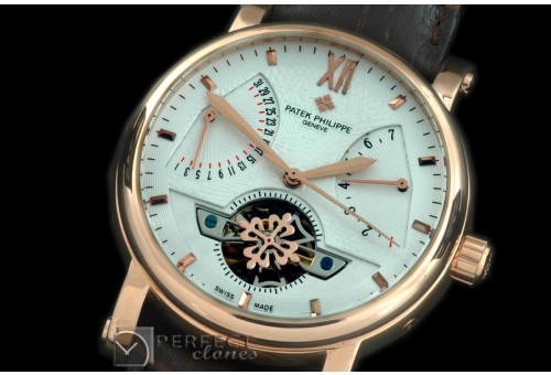 VC00256 Matle Tourbillon Calender RG/LE White Asian Auto 2813