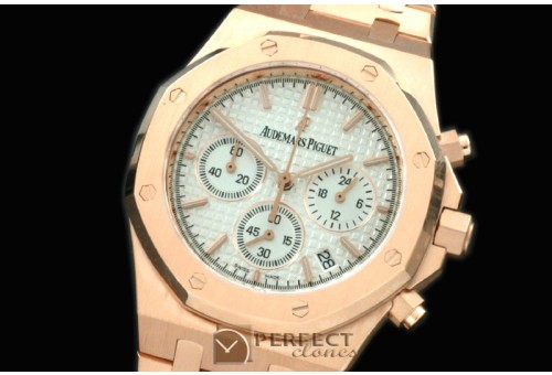APROC02011 Royal Oak Chrono RG/RG White Jap OS2Quartz