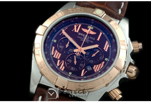 BLB01-30019L Chronomat B01 SS/YG/LE Brown Roman Jap OS2Qtz