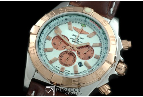 BLB01-30011L Chronomat B01 SS/YG/LE White Stick Jap OS2Qtz