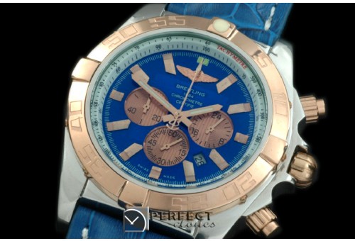 BLB01-30013L Chronomat B01 SS/YG/LE Blue Stick Jap OS2Qtz