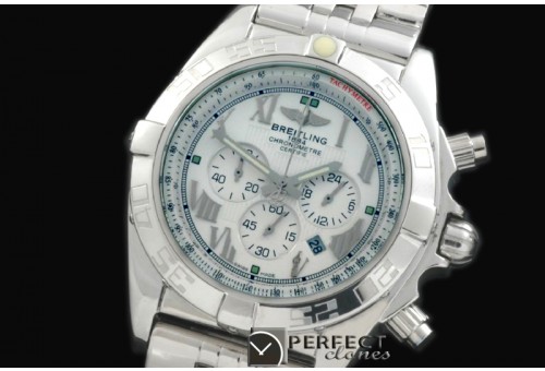 BLB01-30006S Chronomat B01 SS/SS White Roman Jap OS2Qtz