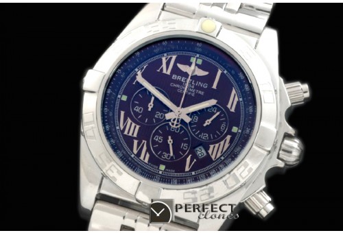 BLB01-30008S Chronomat B01 SS/SS Blue Roman Jap OS2Qtz