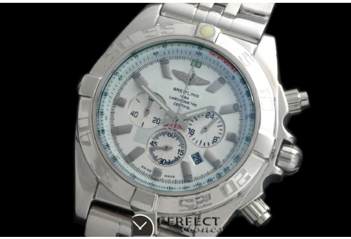 BLB01-30001S Chronomat B01 SS/SS White Stick Jap OS2Qtz