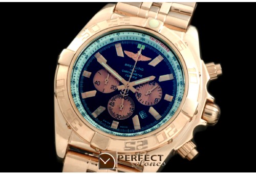 BLB01-30042S Chronomat B01 RG/RG Black Stick Jap OS2Qtz