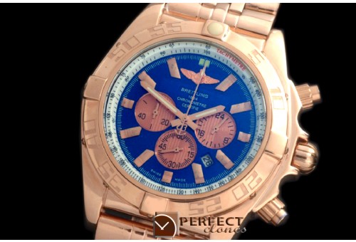 BLB01-30043S Chronomat B01 RG/RG Blue Stick Jap OS2Qtz