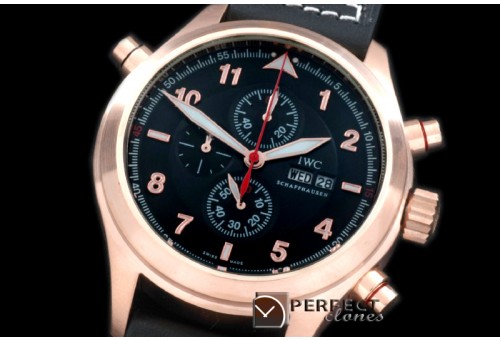 IWP10127 Spitfire Chrono RG/LE Black Jap OS2Qtz