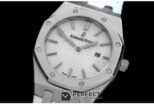 APLD01001A Royal Oak Ladies SS/LE White S-Qtz
