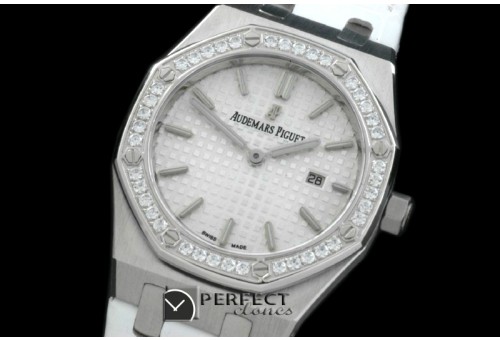 APLD01001DA Royal Oak Ladies SS/LE White S-Qtz