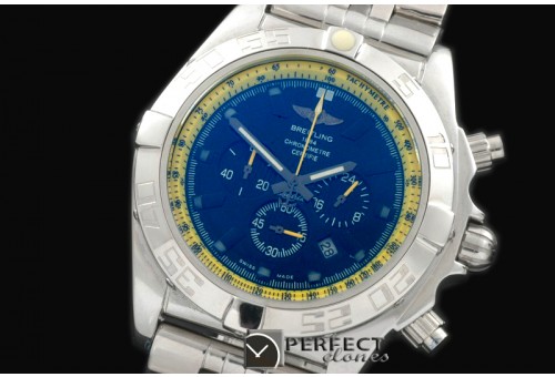 BLB01-40001S Chronomat B01 SS/SS Blue/Yellow Stick Jap OS2Qtz