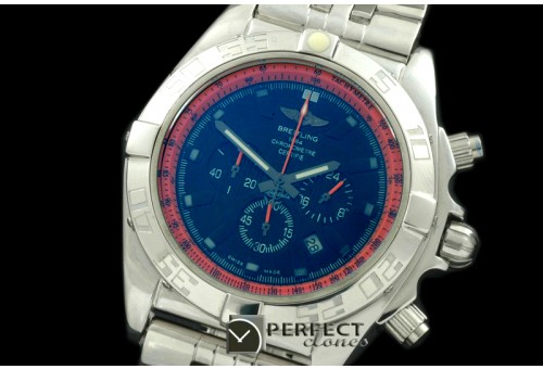 BLB01-40002S Chronomat B01 SS/SS Blue/Orange Stick Jap OS2Qtz