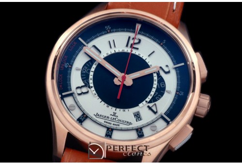 JL01041 Master Compressor Chrono RG/LE White Jap OS Chrono Quart