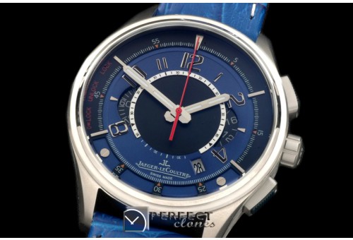 JL01033 Master Compressor Chrono SS/LE Blue Jap OS Chrono Quartz