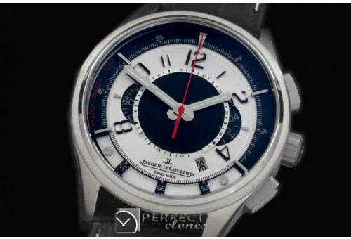 JL01031 Master Compressor Chron SS/LE White Jap OS Chrono Quartz