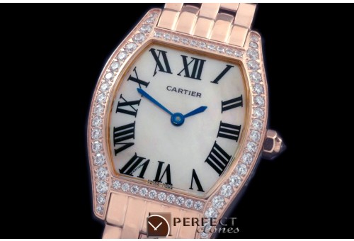CAR-TOR-107D Tortue De Cartier RG/RG M-Pink Swiss Quartz